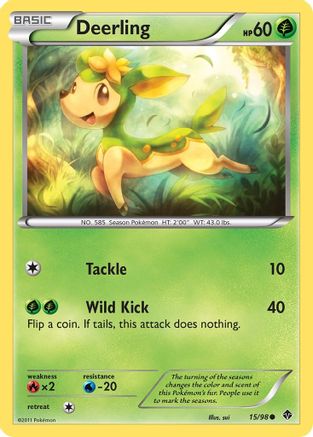 Deerling 015  - Reverse Holofoil Emerging Powers - Common