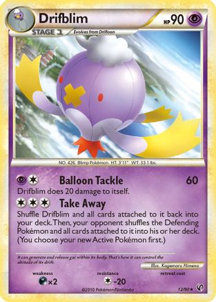Drifblim 012  - Reverse Holofoil Undaunted - Rare