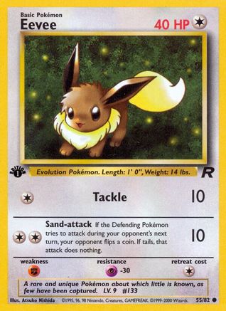 Eevee 055/82  - 1st Edition Team Rocket - Common