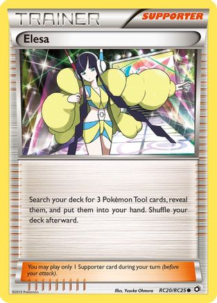 Elesa RC20/RC25  - Holofoil Legendary Treasures Radiant Collection - Common