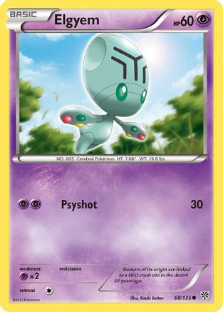 Elgyem (68) 068  - Reverse Holofoil Plasma Storm - Common