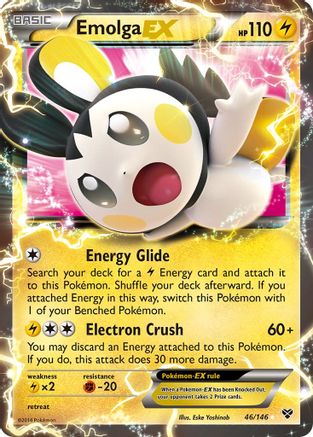 Emolga EX 046/146  - Holofoil XY Base Set - Ultra Rare