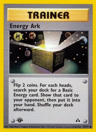 Energy Ark 075/75  - 1st Edition Neo Discovery - Common