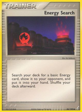 Energy Search 086/100  - Reverse Holofoil Crystal Guardians - Common
