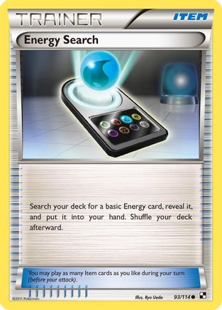 Energy Search 093/114  - Reverse Holofoil Black and White - Common