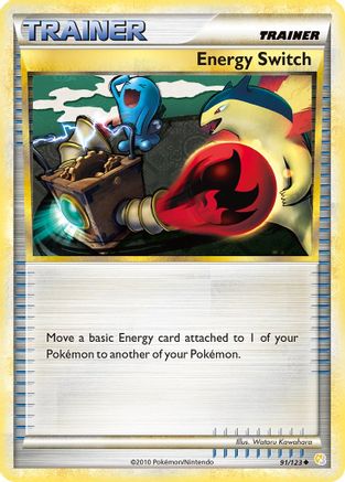 Energy Switch 091/123  - Reverse Holofoil HeartGold SoulSilver - Uncommon
