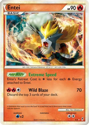 Entei (Shiny) SL3  - Holofoil Call of Legends - Shiny Holo Rare