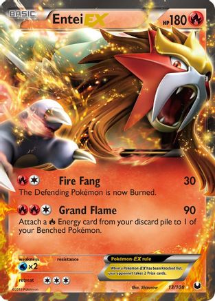Entei EX 013  - Holofoil Dark Explorers - Ultra Rare