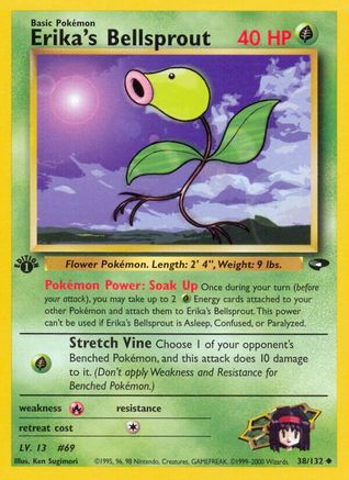Erika's Bellsprout 038/132  - 1st Edition Gym Challenge - Uncommon
