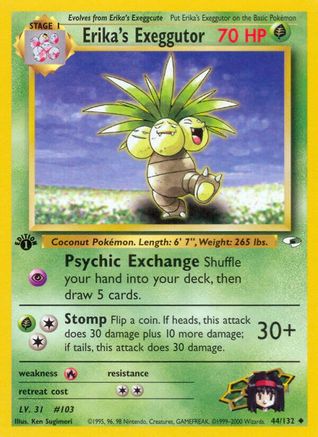Erika's Exeggutor 044/132  - 1st Edition Gym Heroes - Uncommon