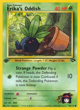 Erika's Oddish 070/132  - 1st Edition Gym Challenge - Common