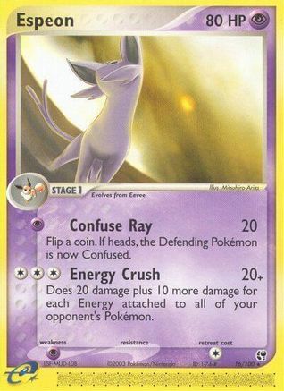 Espeon 016/100  - Reverse Holofoil Sandstorm - Rare