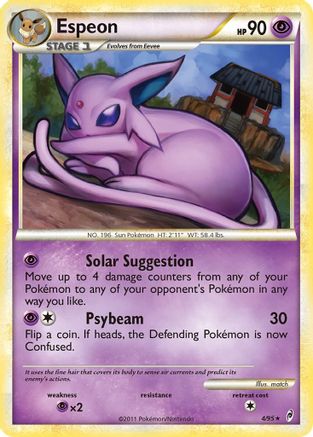 Espeon 004  - Reverse Holofoil Call of Legends - Holo Rare