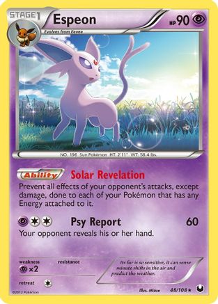 Espeon 048/108  - Reverse Holofoil Dark Explorers - Rare