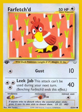 Farfetch'd 043/64  - 1st Edition Neo Revelation - Common