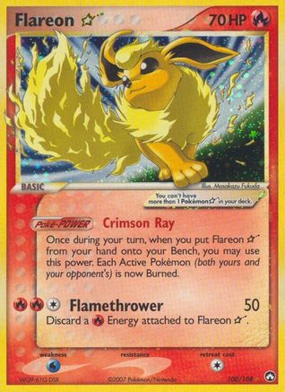Flareon Star 100  - Holofoil Power Keepers - Ultra Rare