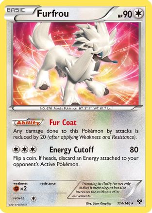 Furfrou 114  - Holofoil XY Base Set - Holo Rare