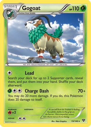 Gogoat 019/146  - Reverse Holofoil XY Base Set - Holo Rare