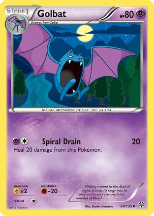 Golbat 054  - Reverse Holofoil Plasma Storm - Uncommon