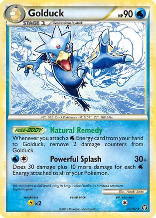 Golduck 022  - Reverse Holofoil Triumphant - Rare