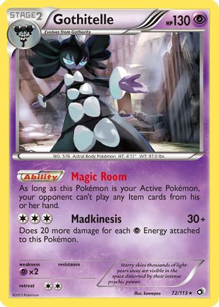 Gothitelle 072/113  - Reverse Holofoil Legendary Treasures - Holo Rare