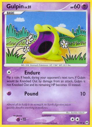 Gulpin (40) 040/99  - Reverse Holofoil Arceus - Uncommon