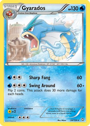 Gyarados 024  - Reverse Holofoil Dragons Exalted - Rare