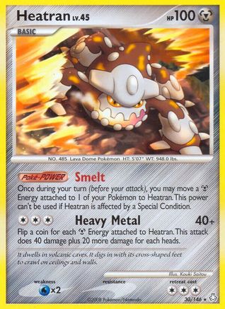 Heatran (30) 030  - Reverse Holofoil Legends Awakened - Rare