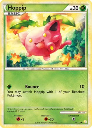 Hoppip 067/123  HeartGold SoulSilver - Common