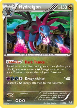 Hydreigon (97) 097  - Holofoil Dragons Exalted - Holo Rare