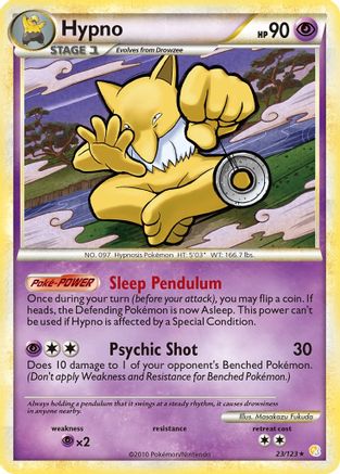 Hypno 023  HeartGold SoulSilver - Rare