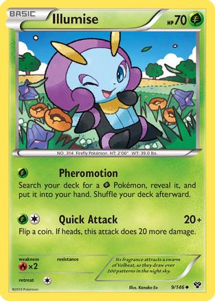 Illumise 009  - Reverse Holofoil XY Base Set - Uncommon