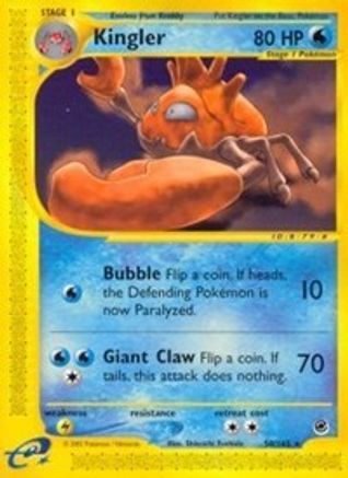 Kingler (50) 050  - Reverse Holofoil Expedition - Rare