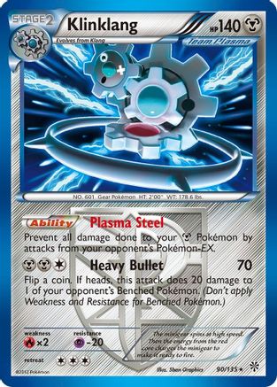 Klinklang (Team Plasma) 090  - Holofoil Plasma Storm - Holo Rare