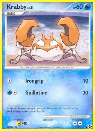 Krabby 075  - Reverse Holofoil Great Encounters - Common