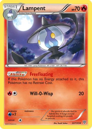 Lampent 022  - Reverse Holofoil Plasma Storm - Uncommon