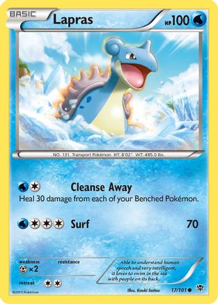 Lapras 017/101  - Reverse Holofoil Plasma Blast - Common