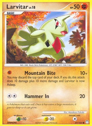 Larvitar 087  Mysterious Treasures - Common