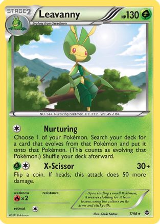 Leavanny (7) 007  - Reverse Holofoil Emerging Powers - Rare