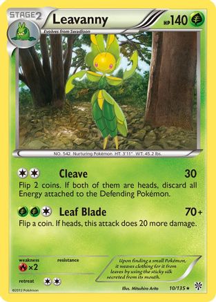Leavanny 010  - Reverse Holofoil Plasma Storm - Rare