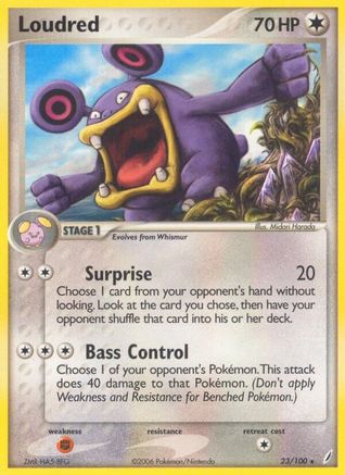 Loudred 023/100  Crystal Guardians - Rare