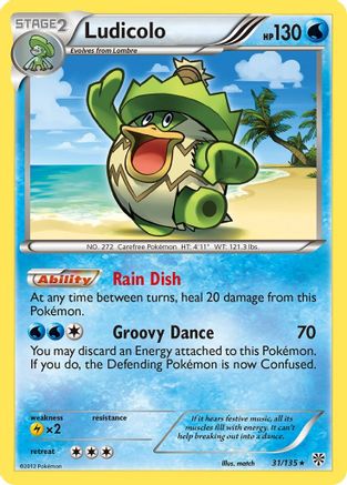 Ludicolo 031  - Reverse Holofoil Plasma Storm - Rare