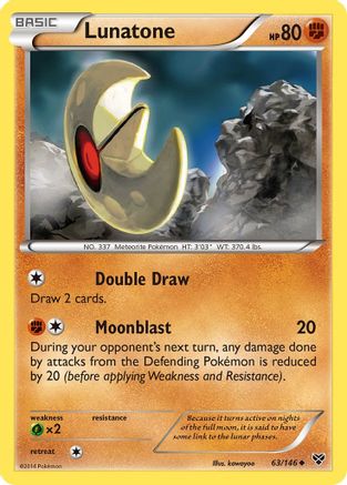 Lunatone 063  XY Base Set - Uncommon