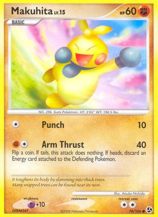 Makuhita 078  - Reverse Holofoil Great Encounters - Common