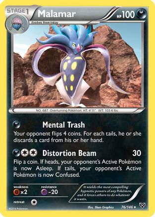 Malamar (76) 076  - Reverse Holofoil XY Base Set - Rare