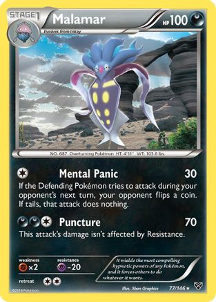 Malamar (77) 077  - Reverse Holofoil XY Base Set - Rare