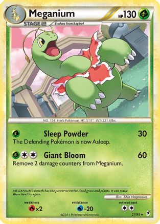 Meganium 027/95  - Reverse Holofoil Call of Legends - Rare