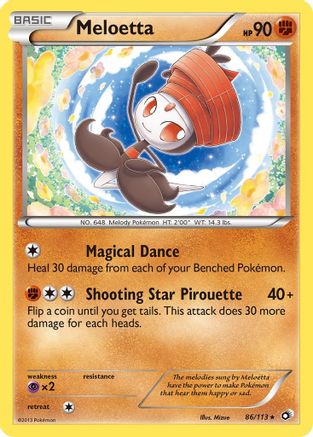 Meloetta (86) 086/113  - Reverse Holofoil Legendary Treasures - Rare