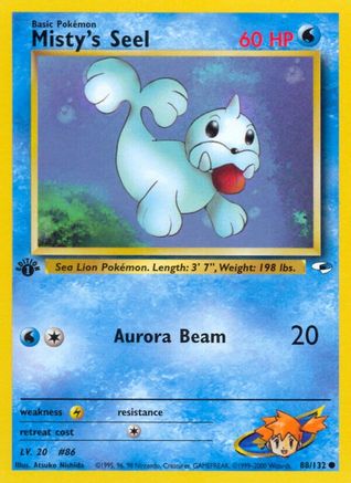 Misty's Seel 088/132  - 1st Edition Gym Heroes - Common