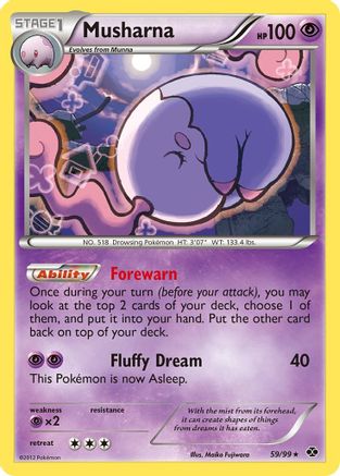 Musharna 059  - Reverse Holofoil Next Destinies - Rare